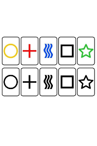 CARTAS ZENER PARA PERCEPCION EXTRASENSORIAL ROCK RIDGE MAGIC