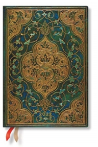 PAPERBLANKS Turquoise Chronicles 2022 MIDI PAGS HORIZ CINTA ELASTICA